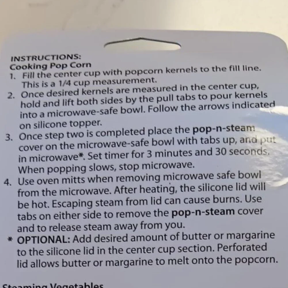 Popcorn Popper Pop-N-Steam NEW